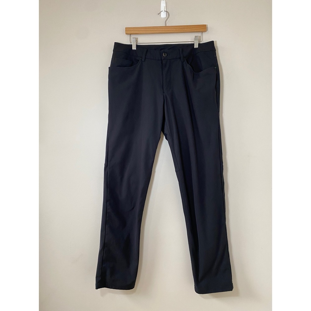 Lululemon ABC Pant Mens Black 34x32 Technical Stretch 5-Pocket Commuter Trousers